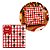 Guardanapo Decorado Natalino Quadriculado Vermelho com Mini Laços 33x33cm 20 Unidades - Imagem 1