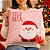 Kit 4 Almofadas Natalinas Rosa 45x45cm Papai Noel Rena Feliz Natal Poliéster Completo Capa e Enchimento - Imagem 2