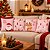 Kit 4 Capas de Almofada Natalinas Rosa 45x45cm Papai Noel Rena Feliz Natal Poliéster - Imagem 9