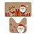 Jogo 2 Tapetes para Banheiro Natalino Antiderrapante Papai Noel e Rena Marrom Poliéster - Imagem 5