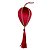 Pingente com Tessel Decorativo Natalino Veludo Vinho com Dourado Luxo 30cm - Tuut - Imagem 5