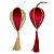 Kit 2 Pingentes Decorativo Natalino Veludo Luxo Vinho e Dourado 30cm com Tassel - Tuut - Imagem 7