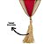 Kit 2 Pingentes Decorativo Natalino Veludo Luxo Vinho e Dourado 30cm com Tassel - Tuut - Imagem 5