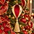 Kit 2 Pingentes Decorativo Natalino Veludo Luxo Vinho e Dourado 30cm com Tassel - Tuut - Imagem 4