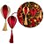 Kit 2 Pingentes Decorativo Natalino Veludo Luxo Vinho e Dourado 30cm com Tassel - Tuut - Imagem 1