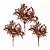Kit 3 Picks Natalinos Decorativos Folhagens Rosê com Glitter 20cm - Imagem 5
