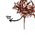 Kit 3 Picks Natalinos Decorativos Folhagens Rosê com Glitter 20cm - Imagem 6