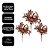 Kit 3 Picks Natalinos Decorativos Folhagens Rosê com Glitter 20cm - Imagem 4