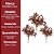Kit 3 Picks Natalinos Decorativos Folhagens Rosê com Glitter 20cm - Imagem 7