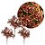Kit 3 Picks Natalinos Decorativos Folhagens Rosê com Glitter 20cm - Imagem 1