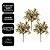 Kit 3 Picks Natalinos Decorativos Folhagens Champanhe com Glitter 20cm - Imagem 4
