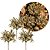 Kit 3 Picks Natalinos Decorativos Folhagens Champanhe com Glitter 20cm - Imagem 5