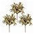 Kit 3 Picks Natalinos Decorativos Folhagens Champanhe com Glitter 20cm - Imagem 1