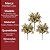 Kit 3 Picks Natalinos Decorativos Folhagens Champanhe com Glitter 20cm - Imagem 7