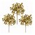 Kit 3 Picks Natalinos Decorativos Folhagens Dourado com Glitter 20cm - Imagem 6