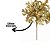 Kit 3 Picks Natalinos Decorativos Folhagens Dourado com Glitter 20cm - Imagem 4