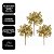 Kit 3 Picks Natalinos Decorativos Folhagens Dourado com Glitter 20cm - Imagem 5
