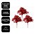 Kit 3 Picks Natalinos Decorativos Folhagens Vermelhas com Glitter 20cm - Imagem 4