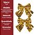 Kit 4 Laços Decorativos Natalinos Dourados com Mini Quadrados Espelhados 12cm - Imagem 7