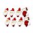 Kit 8 Mini Prendedores Decorativos Natalinos Madeira Papai Noel em Poliresina - Tuut - Imagem 1