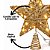 Ponteira Aramada Estrela 3D Iluminada Natal LED Dourada e Champanhe 30cm Base Espiral - Tuut - Imagem 6