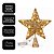 Ponteira Aramada Estrela 3D Iluminada Natal LED Dourada e Champanhe 30cm Base Espiral - Tuut - Imagem 4