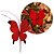 Kit 3 Borboletas Pick Natalinas Veludo Vermelho com Glitter e Lantejoulas 30cm - Tuut - Imagem 7