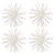 Kit 4 Enfeites Natalinos Flor Dente de Leão Glitter Cristal Branco Furta-Cor 10cm - Tuut - Imagem 1
