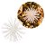 Kit 4 Enfeites Natalinos Flor Dente de Leão Glitter Cristal Branco Furta-Cor 10cm - Tuut - Imagem 6