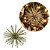 Kit 4 Enfeites Natalinos Flor Dente de Leão Glitter Champanhe 10cm - Tuut - Imagem 5