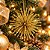 Kit 4 Enfeites Natalinos Flor Dente de Leão Glitter Dourado 10cm - Tuut - Imagem 2