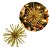 Kit 4 Enfeites Natalinos Flor Dente de Leão Glitter Dourado 10cm - Tuut - Imagem 6