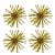 Kit 4 Enfeites Natalinos Flor Dente de Leão Glitter Dourado 10cm - Tuut - Imagem 1