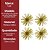 Kit 4 Enfeites Natalinos Flor Dente de Leão Glitter Dourado 10cm - Tuut - Imagem 7