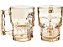 Jogo Caneca Chopp Caveira Rock Style Vidro Ambar 510ml 2 Un - Imagem 1