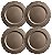 Jogo Sousplat Crown Bronze Premium 4 Peças - Mimo Style - Imagem 1