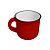 Jogo Mini Caneca Cerâmica Esmaltado Premium Vermelho 60ml 6 Peças - Yazi - Imagem 2