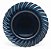 Jogo Sousplat Borda Wave Azul 33cm 4 Unidades - Yazi - Imagem 2