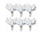 Kit Guardanapo Oxford Branco 40x40cm e Argola  6 Peças - Imagem 1