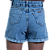 Shorts Jeans Menina Juvenil Blogueirinha Infantil Rasgadinho Ajuste na Cintura - Imagem 12