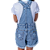Macacão Jardineira Jeans Curto Menina Infantil  Blogueirinha Mini Diva - Imagem 3