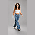 Calça Jeans Wide Leg juvenil 3 Botões - Imagem 1