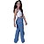 Calça Jeans Wide Leg Infantil Juvenil Menina Pantalona Roupa - Imagem 3