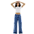 Calça Jeans Bolso Cargo Wide Leg Infantil Menina Pantalona - Imagem 5