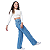 Calça Wide leg Jeans Infantil Juvenil Meninas Adolescentes - Imagem 7