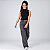 Calça Cargo Jeans Wide Leg Preto Black Pantalona Juvenil - Imagem 2