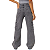 Calça Cargo Jeans Wide Leg Preto Black Pantalona Juvenil - Imagem 2