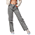 Calça Jeans Infantil Menina Juvenil Wide Leg Pantalona Preta - Imagem 7
