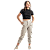Calça Jogger Infantil Juvenil Menina Bolso Cargo sarja cor areia - Imagem 1