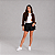 Jaqueta Jeans Infantil Juvenil Menina Curta Cropped Feminina - Imagem 1